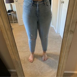 High waisted ankle jeans